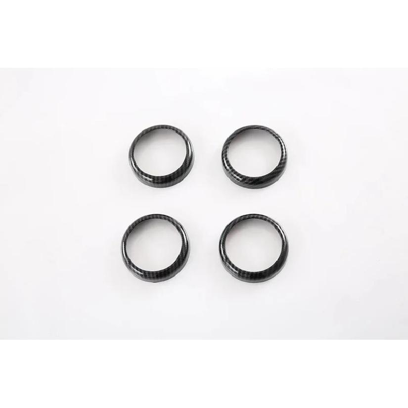 For BYD ATTO 3 Yuan Plus   Car Accessories Carbon Fiber Style Four-Door Tweeter Ring Hood Trimmed With Sequ