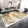 Modern Minimalist Brown Large Floral Daisy with Leaves Pattern Carpet Mat for Living Room Bedroom Bed End Home Decoration Rug