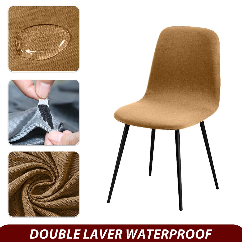 Waterproof Shell Chair Cover Short Back Chair Covers Adjustable Dining Room Seat Covers For Kitchen Home Furniture Protector