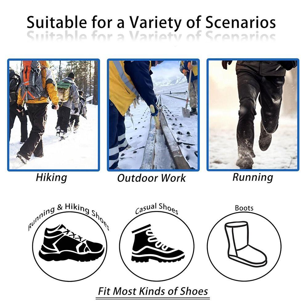 Rutschfeste Schuhspikes Abdeckung 10 Spikes Schnee Steigeisen Spikes Schuhe Ski Ausrüstung