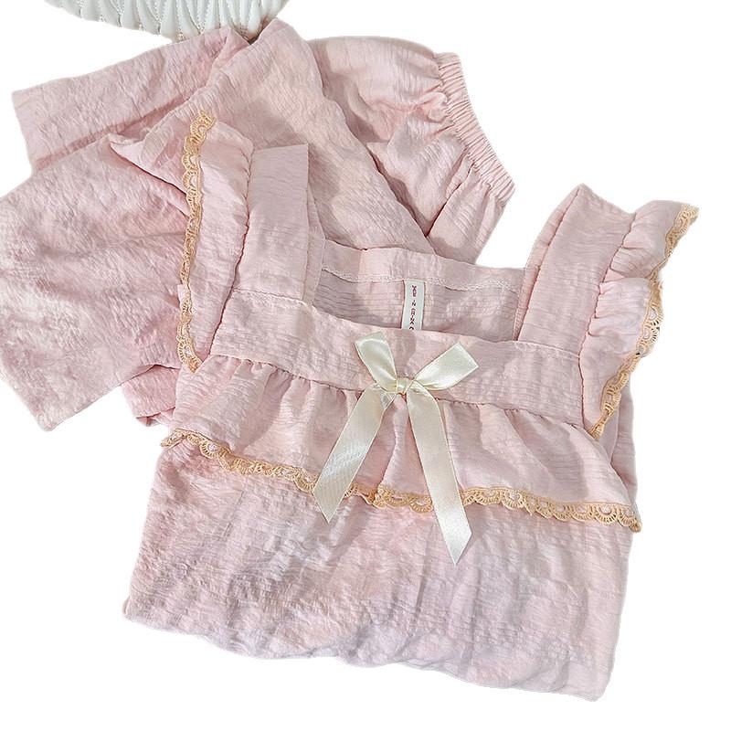 Damen Süße Wolkenbaumwolle Pyjama Set - Langarm & Hose für Frühling und Herbst