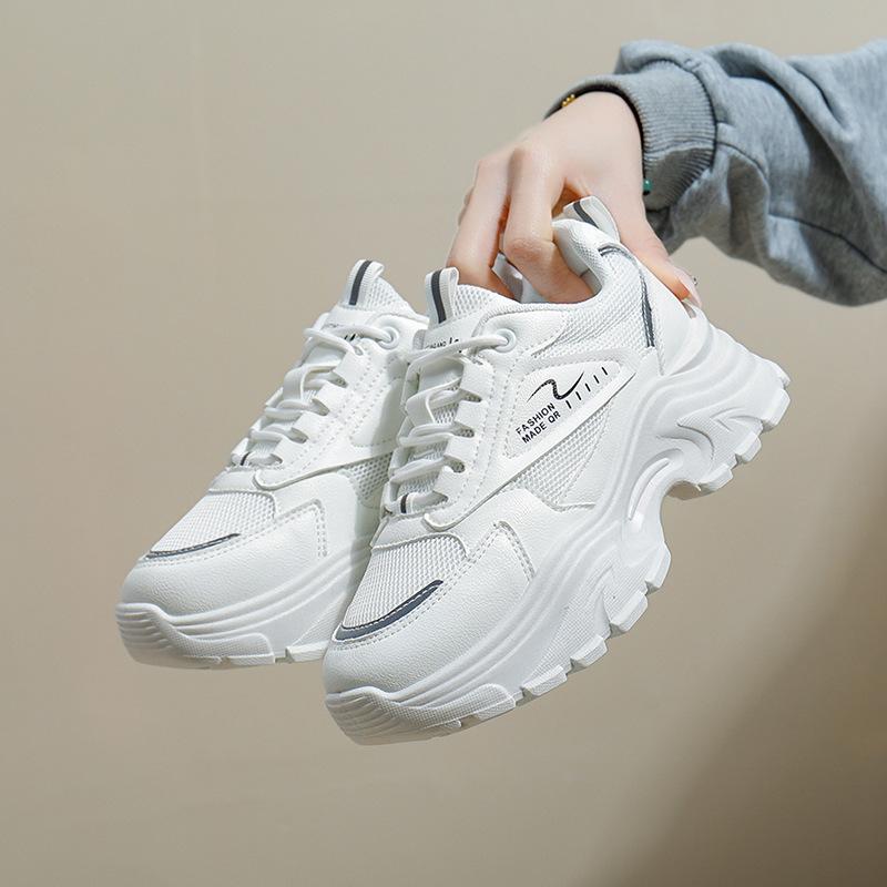 

Новые повседневные туфли Весенние спортивные туфли на платформе для женщин, студентов, женская модная обувь Туфли-лодочки Универсальная мода 40 белый