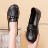 Fashion PU Leather Women's Single Shoes Spring New Flat-bottomed Feet Soft-soled Shallow Mouth Women's Flats Non-slip Loafers