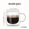 Doppelwandige Borosilikatglas-Tasse mit Henkel Hitzebeständige moderne Tasse für Kaffee Tee