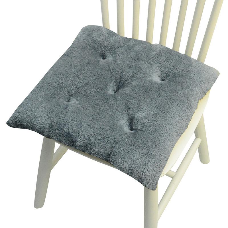 Thicken Plush Seat Pads Cushion Chair Soft Cushion New Home Dining Chair Pads Non-Slip Warm Office Computer Game Chair Pad 40x40