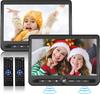 ARAFUNA Headrest Car DVD Player Set with 2 Region Triple Power Same or Separate Playback Compatible with and SD Cards Monitor, 10.1-inch Players,
