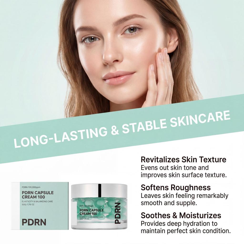 Facial Capsule Cream Daily Gentle Moisturizing Hydrating Refreshing Non-Greasy Nourishing Face Care Cream 50g