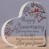 2D Flat Acrylic Heart-Shaped Desktop Decoration, Wedding Anniversary Gift, Suitable for wall decoration, porch, room, villa, accents Home, Hallway, or