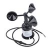 Abs Material Wind Cup Wind Speed Sensor Anemometer, 3 Cups Wind Speed Detector with 8M Cable, High Professional Weather Meter for Greenhouse