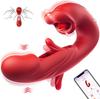 Female Sex Toy G-Spot Vibrator with 7 Modes of Slapping,Vibrating and Licking Red