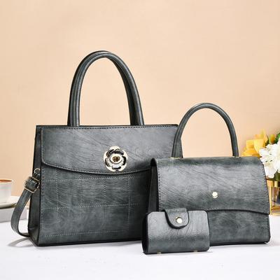 Strukturierte Handtasche dreiteilige Mutter-Kind-Tasche neu 2025 Damen vielseitige Schulter-Umhängetasche