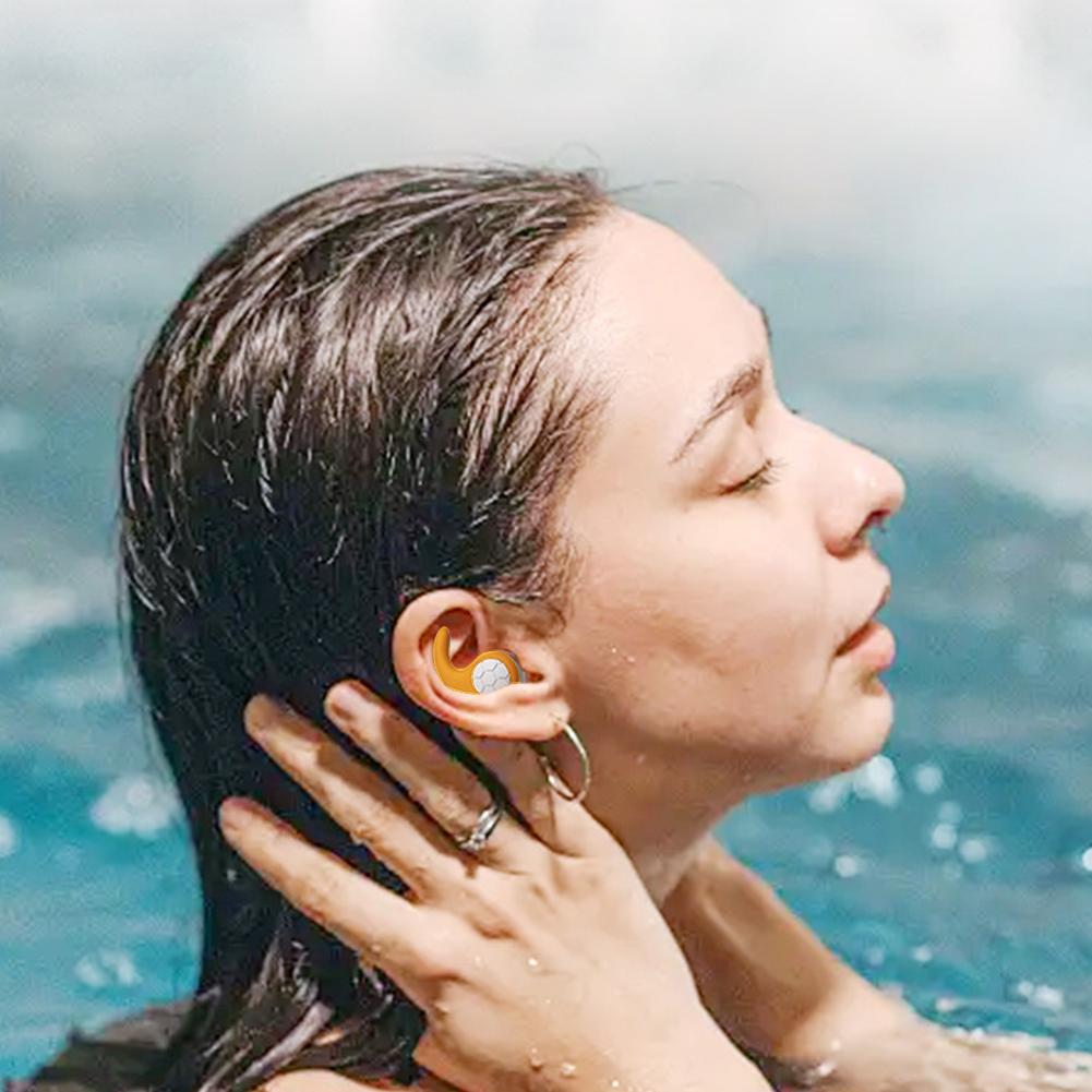 Silicone Ear Protection Earplugs Sound Insulation 3 Layer Anti-Noise Earplugs Washable Swimming Ear Plug 3 Size for Adults Kids