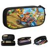 Large Capacity Pen Box Crashs Bandicoots School Supplies Double Layer Pencil Case Stationery Women Makeup Bag Amazing Gift