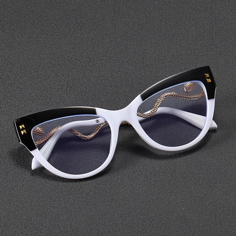Cat Eye Snake Reading Eye Glasses Women Myopia Customize Prescription Optical Anti Blue Light Frame Pphotochromic 1.0 To 4.0