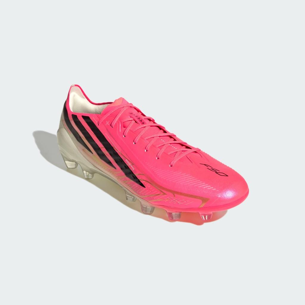 adidas F50 HYPERFAST ELITE Hard Ground Football Boots HQ0020 Unisex Performance Sports Shoes Solar Turbo / Core Black / Gold Metallic