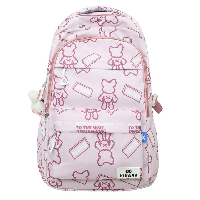 Girl Nylon Waterproof Printing School Bag Lady Cute Cartoon Leisure Laptop College Backpack Fashion Women Travel Kawaii Book Bag