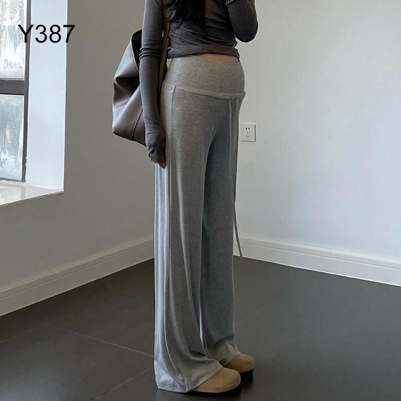 

Plus Size Lace-up Maternity Wide Leg Pants for Spring/Autumn - Thickened Straight Leg, Non-constricting, Long, Ideal for Postpartum Wear L (for 55-62 kg) світло-сірий колір
