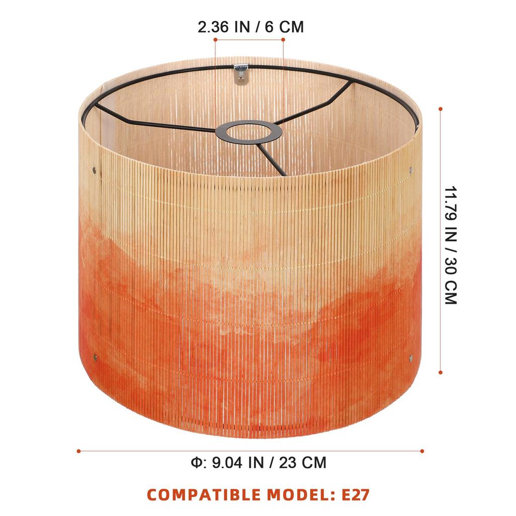 Color Bamboo Lampshade Replacement Round Ceiling Light Cover Contemporary Shades