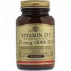 Vitamin D3 (Cholecalciferol), 1000 IU.