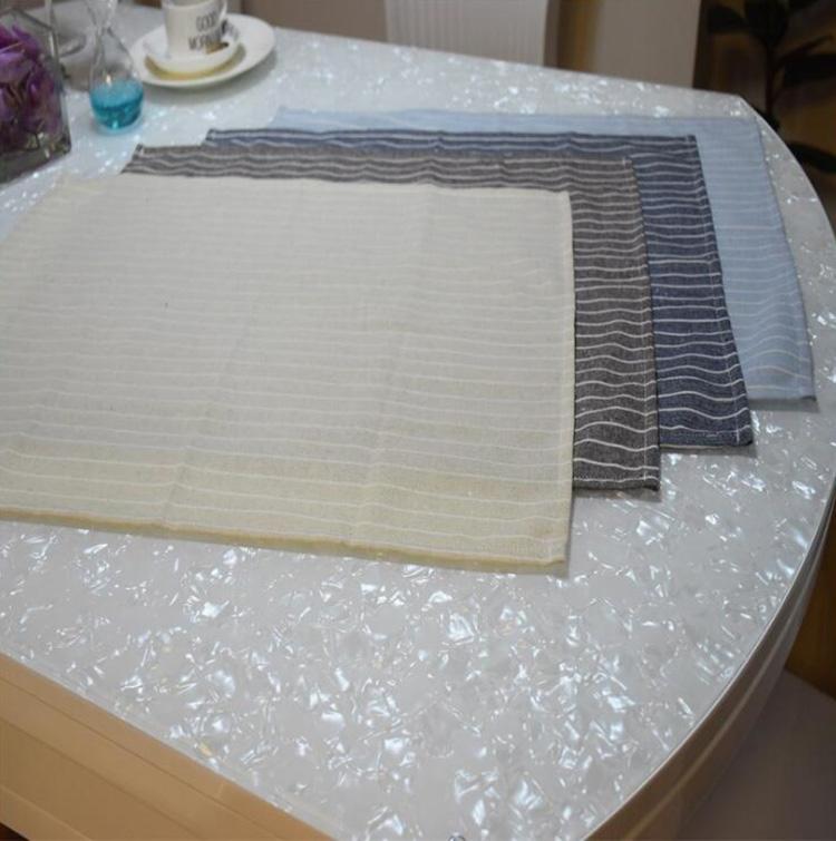 Customized Cotton Linen Recycled Restaurant Basic Table Cloth Stock Stripe Napkin