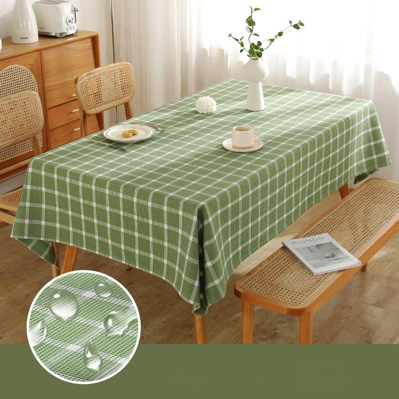 Checkered Table Cloth for Household Waterproof and Oil Resistant Dining Table Cloth Rectangular Durable and Easy To Maintain