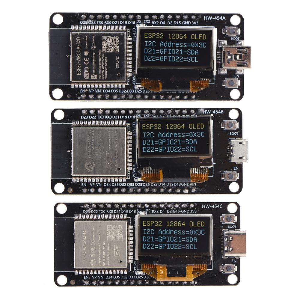 ESP32 ESP--32 WIFI BT Development Board with 0.96 OLED Screen Yellow Blue Display