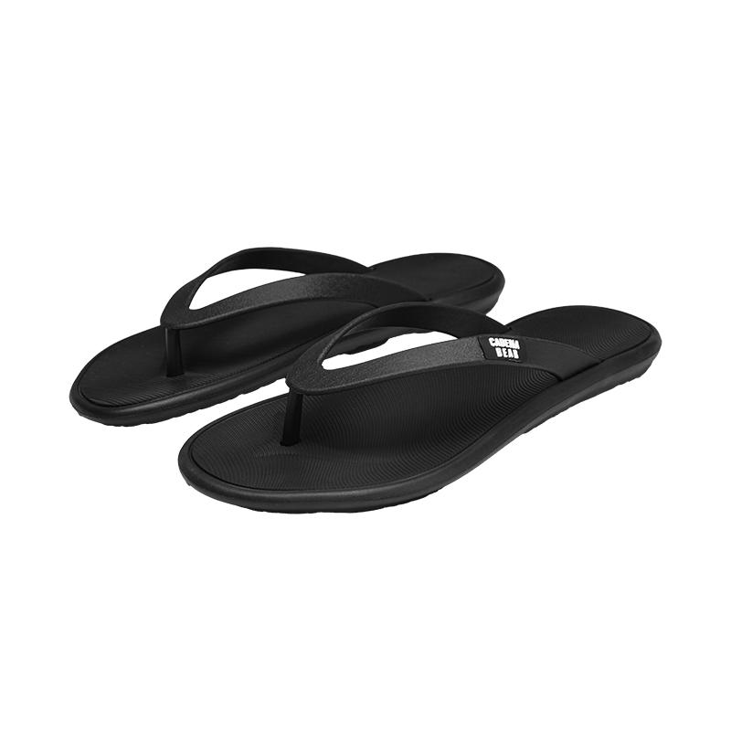 

Trendy Black Flip Flops for Men in Wear Simple N-slip Soft Sole Clip Foot-slip Fashiable and Versatile Beach Sand2026 41-42 чёрный