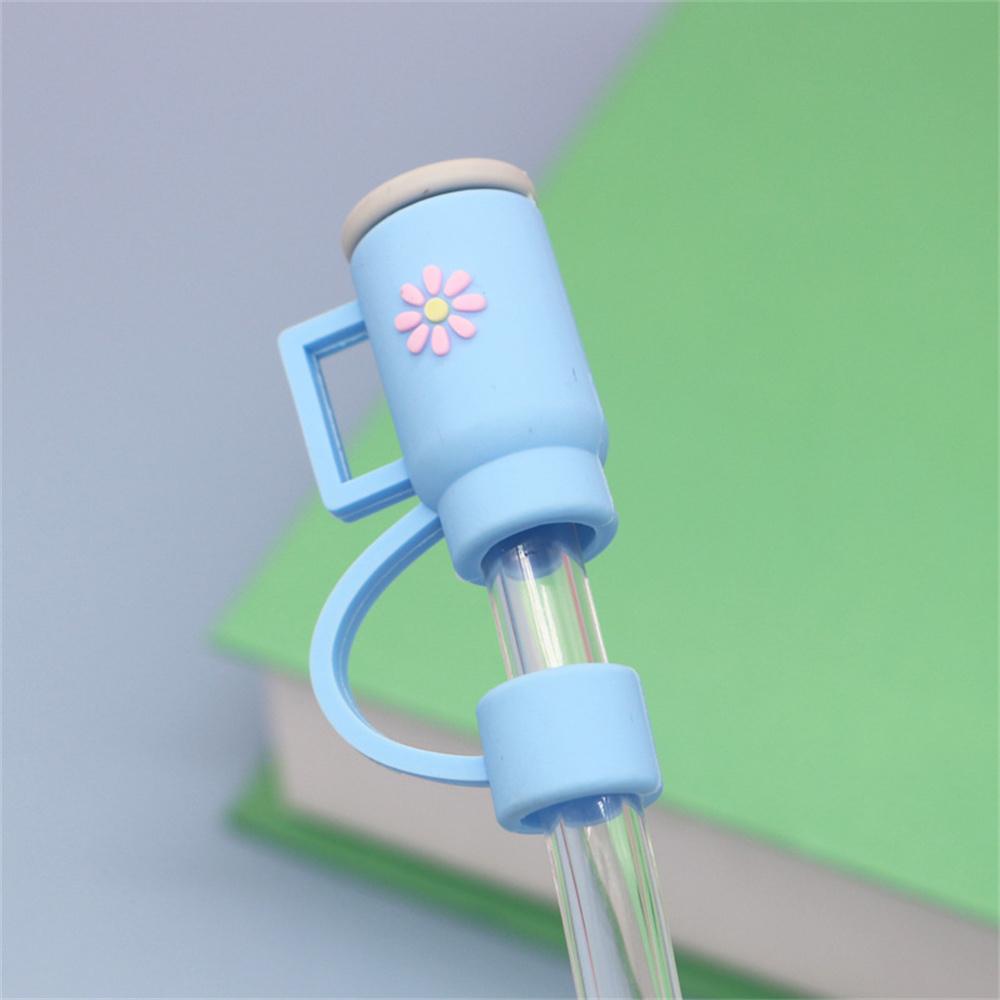 Straw Fashion Dust Straight Pipe Multiple Colors Available Household Cute Soft Rubber Simple 7-8mm Straw Suitable For Use