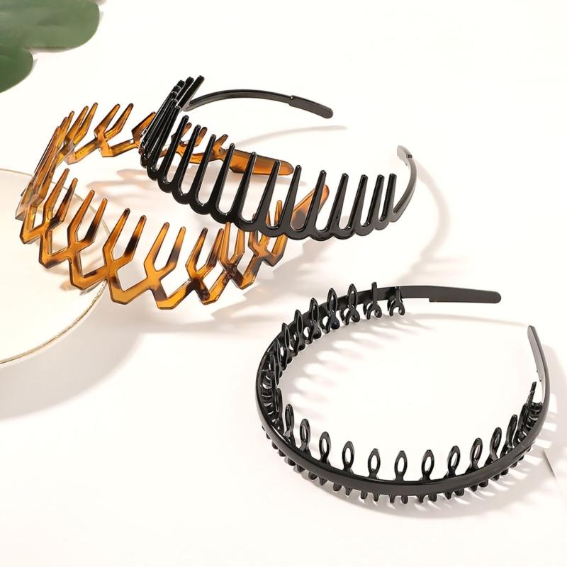 5PCS Antislip Teeth Hairband Set Fashionable Head Accessories With Strong Grip Teeth For Face Washing Various Occasion