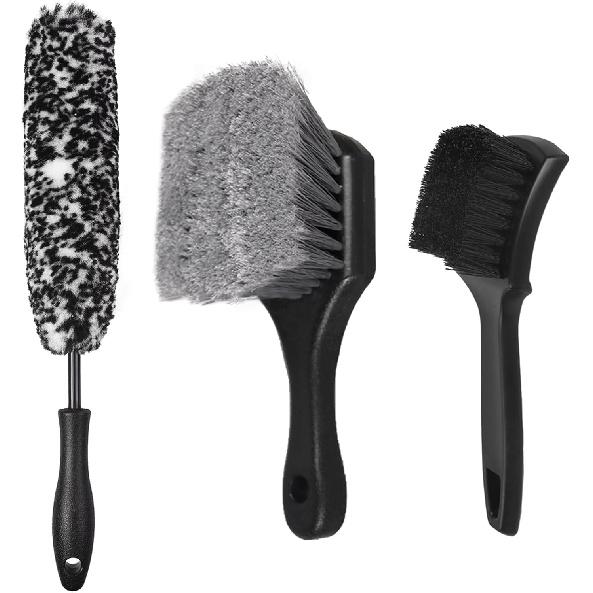 Car Wheel & Tire Brush Set, Wheel Cleaner Brush, Soft & Stiff Bristle Cleaning Brush, Wheel Brushes For Cleaning Wheels, Rim Brush For Car Body