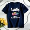Funny Auntie I Knit Therefore I Am Knitting Crochet Yarn TShirt Women Unisex Casual Cotton Graphic T Shirts Street Fashion