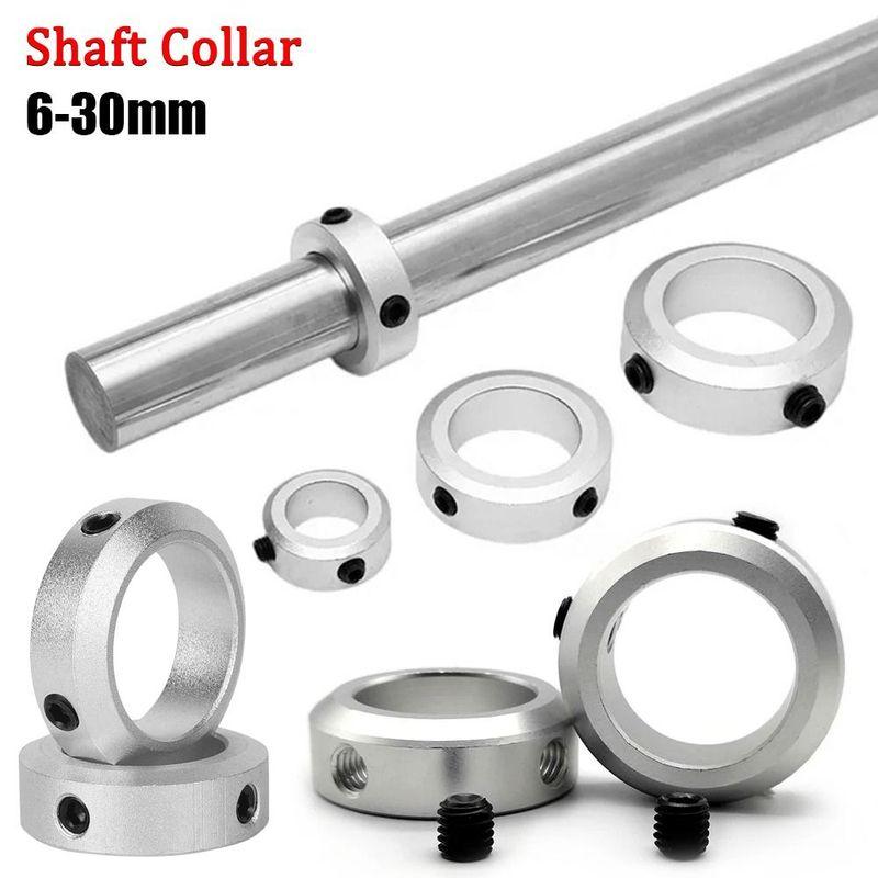 1 pièce Bague de limitation de blocage fixe en alliage d'aluminium Diamètre 6-30 mm Type à vis d'arrêt Collier d'arbre avec vis Retenue Localisateur