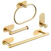 American Style Punch-Free Bathroom Set: Towel Bar, Tissue Holder, Towel Ring, Hooks, Washcloth Rack, Tissue Box.