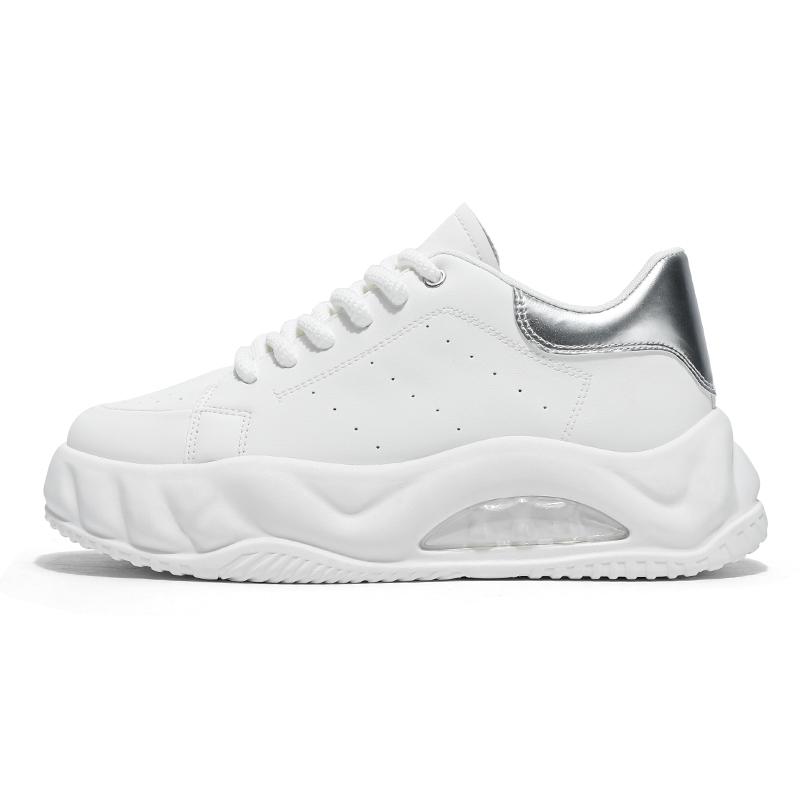 

Новые повседневные дышащие кроссовки для скейтбординга Bread, удобная и нескользящая платформа для бега, увеличенная за счет спортивной белой обуви для мужчин 44