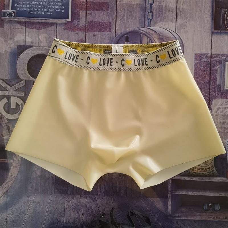 Fetisch Latex Enge Höschen Herren Durchsichtige Gummi Unterwäsche Boxershorts Sexy Hodensack U Konvex Beutel Unterhose Porno Nachtwäsche