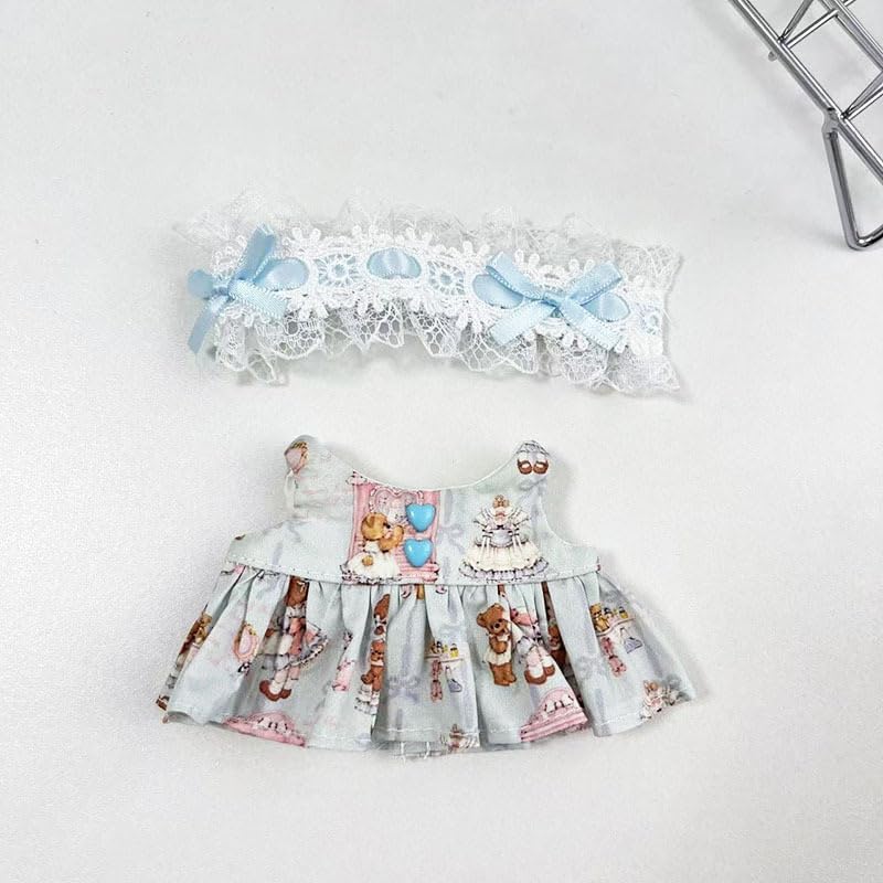 Dinosaur Costume Clothes 17cm/6.7inches Doll,2 Piece Set Hat Clothing,Boys and Girls Stylish Adorable Dolls Clothes Accessories (Doll Not Included)