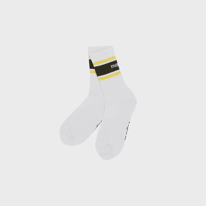 Stripe Middle Socks_D/Khaki (Men)