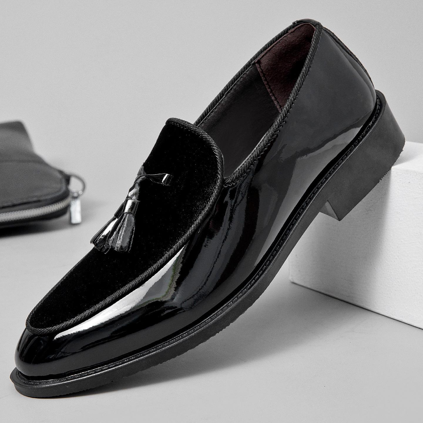 Plus Size Men s Pointed Toe Leather Loafers - Fashionable, Formal, Versatile Slip-On Shoes 38