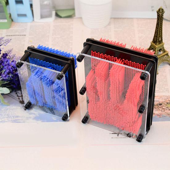 3D pin art senzorická hračka novinka klon ruční model jehlová hračka plastová fidget dlaňová deska pro domácí dekoraci stolu narozeninový dárek pro děti i dospělé