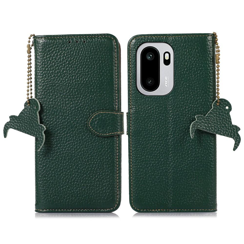 Чехол для OnePlus 15R 5G/Ace 6T 5G/Ace 6 5G, Блокировка RFID, Натуральная Коровья Кожа, Чехол для Телефона, Текстура Личи