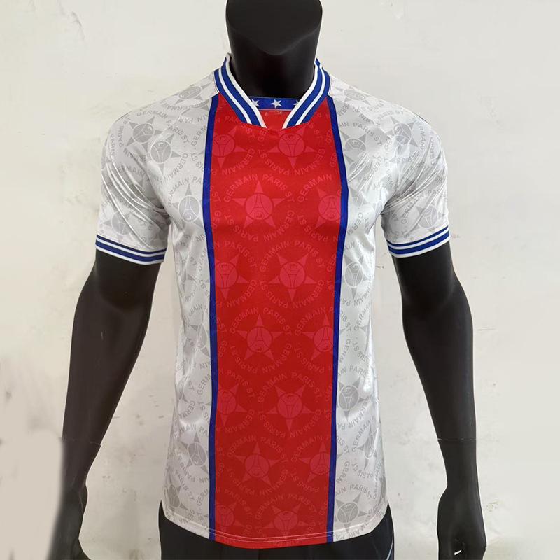 Retro 94-95 Paris Away Football Jersey In Stock S красный/белый