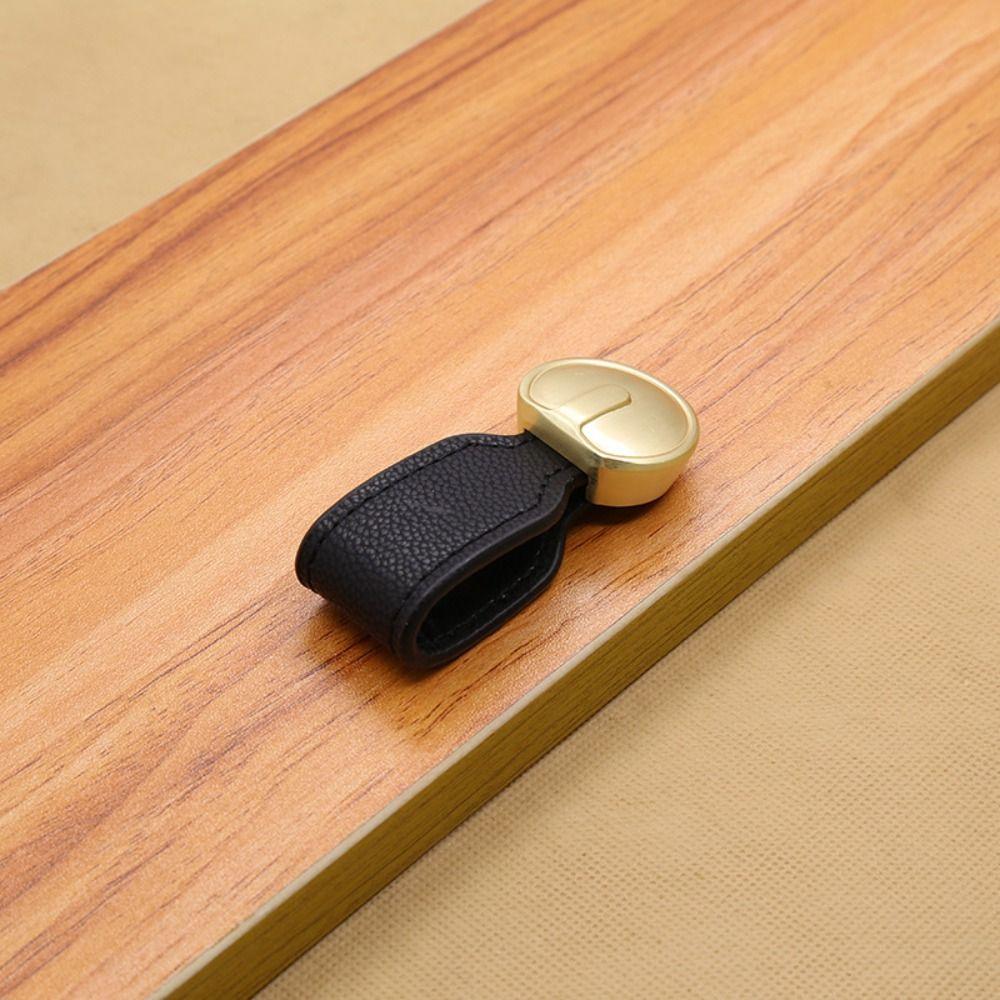 Brown Leather Handle Soft Door Knobs Classic Cabinet Pulls  Suitcase