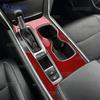 Real Soft Carbon Fiber For Honda Accord 10th Gen 2018     LHD Car Gear Shift Panel Sticker Interior Accessories