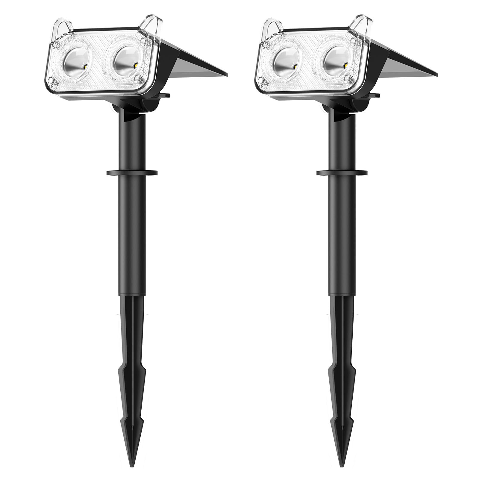 

LETMY Garden Spotlight, Solar-Powered Outdoor Waterproof Light [Owl Design, Dual Optical Convex Lenses, 20 Hours of Continuous Lighting, Two Mounting