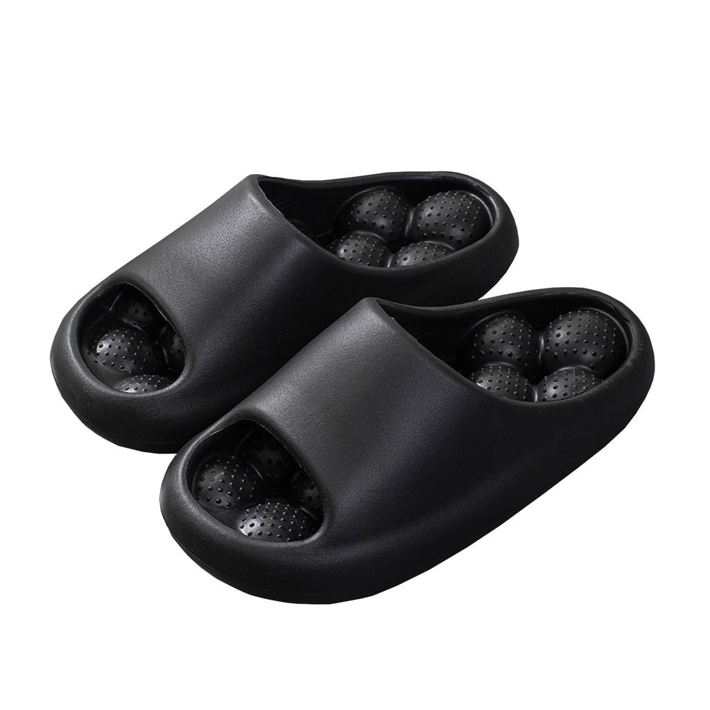 Comoski Healthy Reflexology Indoor and Outdoor Recommended by Chiropractors Sizes Men's Sandals, Slippers, Wear, (Black, 26.0-26.5)