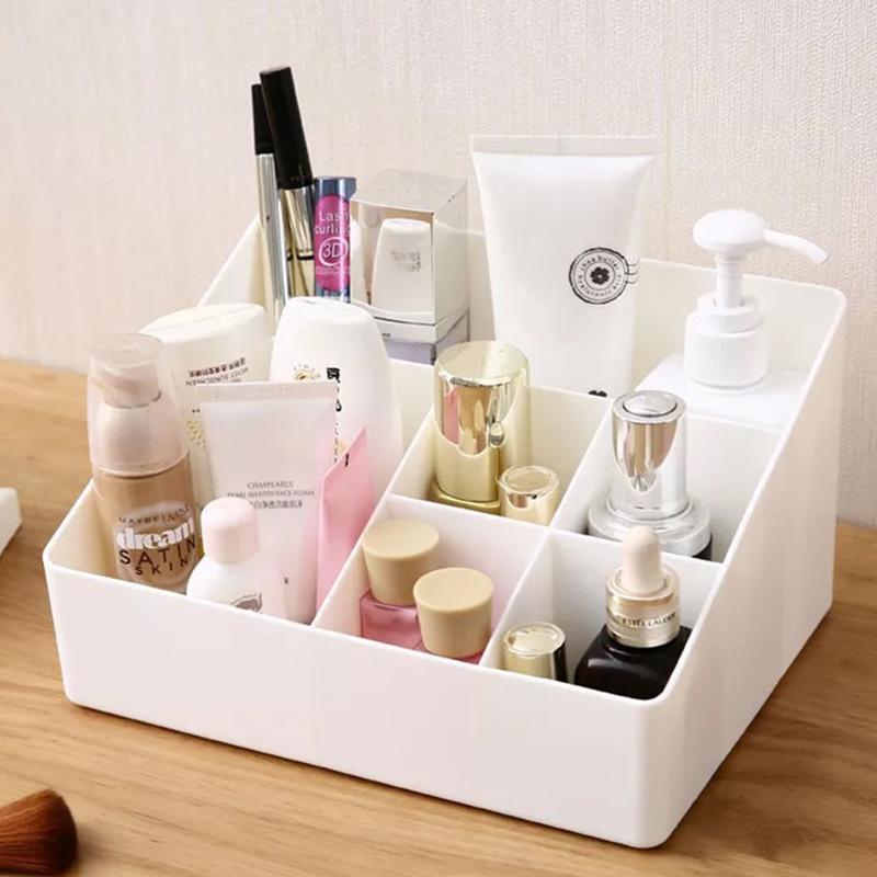 Large Capacity Multi Compartment Makeup Storage Box Desktop Organizer For Cosmetics Skincare And Small Items
