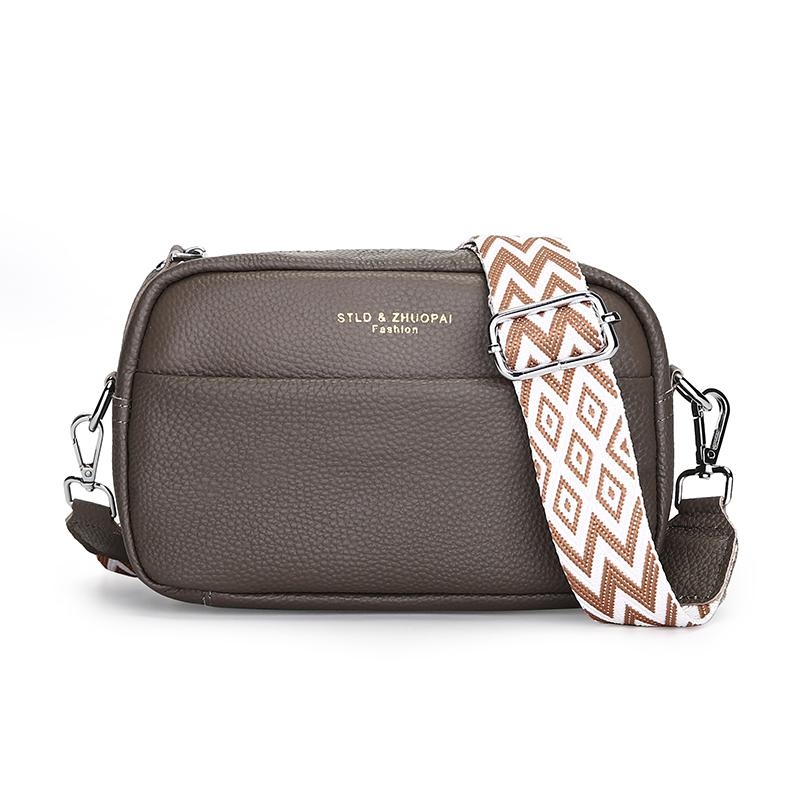 Borsa a tracolla da donna in vera pelle di colore solido di lusso Borsa a tracolla con tracolla a spalla in morbida pelle bovina al 100% per donna 2023 Borse femminili