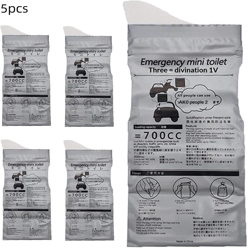 1/5/10Pcs Vehicle Emergency Urine Bag Disposable Urine Bag Traffic Jam Self-Driving Travel Unisex Portable Toilet