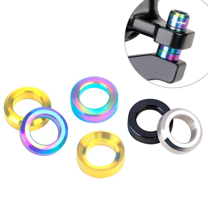 Titanium Alloy Ti M6 Convex Concave Gaskets Washer Shim Pad For Bicycle Brake Titanium Alloy Ti M6 Convex Concave Gaskets Washer Shim Pad For Bicycle Brake