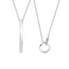 Matching Couple Set of Gift for Adults and High School 925 Sterling Silver [kokoromilove] Necklaces, 2, Students,